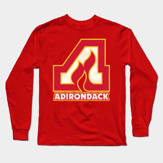 Defunct Adirondack Flames Hockey Team Long Sleeve T-Shirt by Defunctland